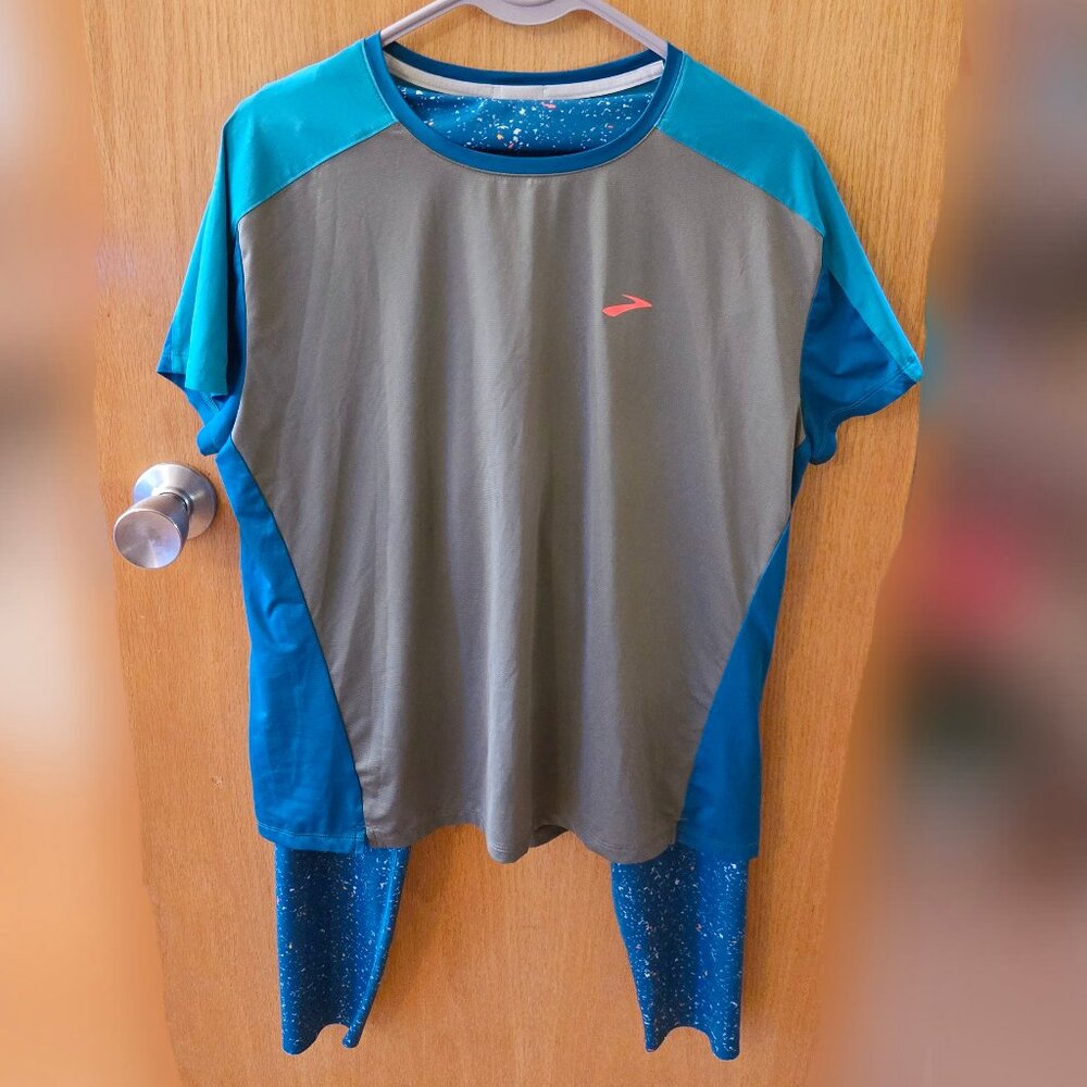 EUC Brooks Running Method Ankle Tight and Sprint Free 2.0 Top Set - L